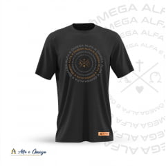 Camiseta Cristã - Alfa e Omega Estampa em Gel Camiseta Cristã - Alfa e Omega Estampa em Gel