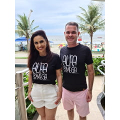 Camiseta Cristã - Alfa e Ômega Preta modelo Slim Camiseta Cristã - Alfa e Ômega Preta modelo Slim