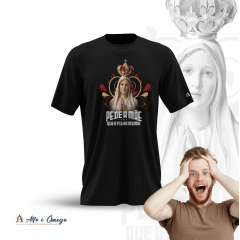 Camisetas Cristãs Nossa Senhora - PEDE A MÃE - Colorida Camisetas Cristãs Nossa Senhora - PEDE A MÃE - Colorida