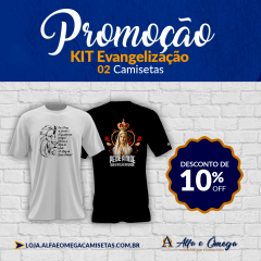 Kit Evangelização 2 Camisetas Cristãs "Oração e Maria Colorida" Kit Evangelização 2 Camisetas Cristãs "Oração e Maria Colorida"