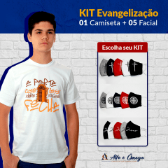 KIT'S 1 CAMISETAS "A PORTA QUE JESUS ABRE NIGUÉM FECHA" + KIT 5 PEÇAS KIT'S 1 CAMISETAS "A PORTA QUE JESUS ABRE NIGUÉM FECHA" + KIT 5 PEÇAS