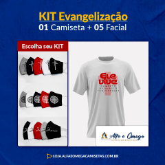 KIT'S 1 CAMISETAS "ELE VIVE" + KIT 5 PEÇAS KIT'S 1 CAMISETAS "ELE VIVE" + KIT 5 PEÇAS